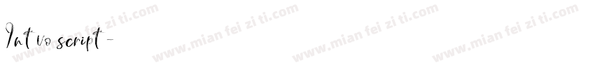 Intvo script字体转换